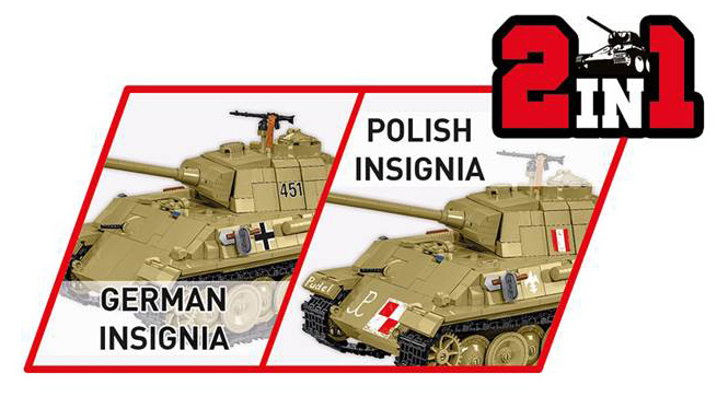 COBI 2655 Panzer V Ausf. G Pudel 2-in-1