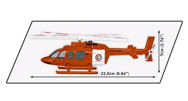 COBI Action Town 26627 Bell 407 Coast Guard Set Maße