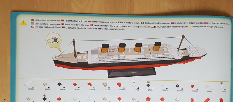 COBI Titanic 1680 Aufbau Bauanleitung