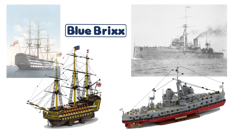 Bluebrixx Schiffe HMS Dreadnought HMS Victory Titel