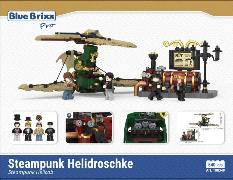 Bluebrixx Steampunk Helidroschke 108349