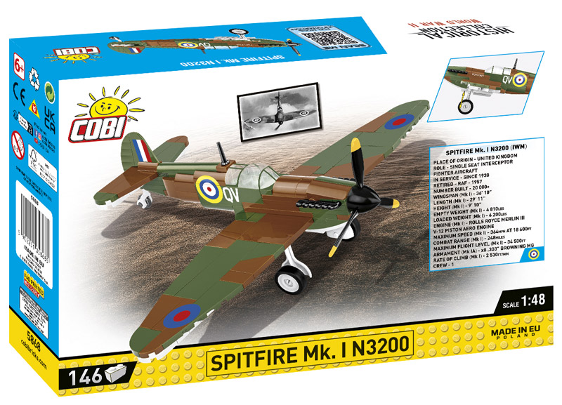 5868 COBI Spitfire Mk. I N3200 Box